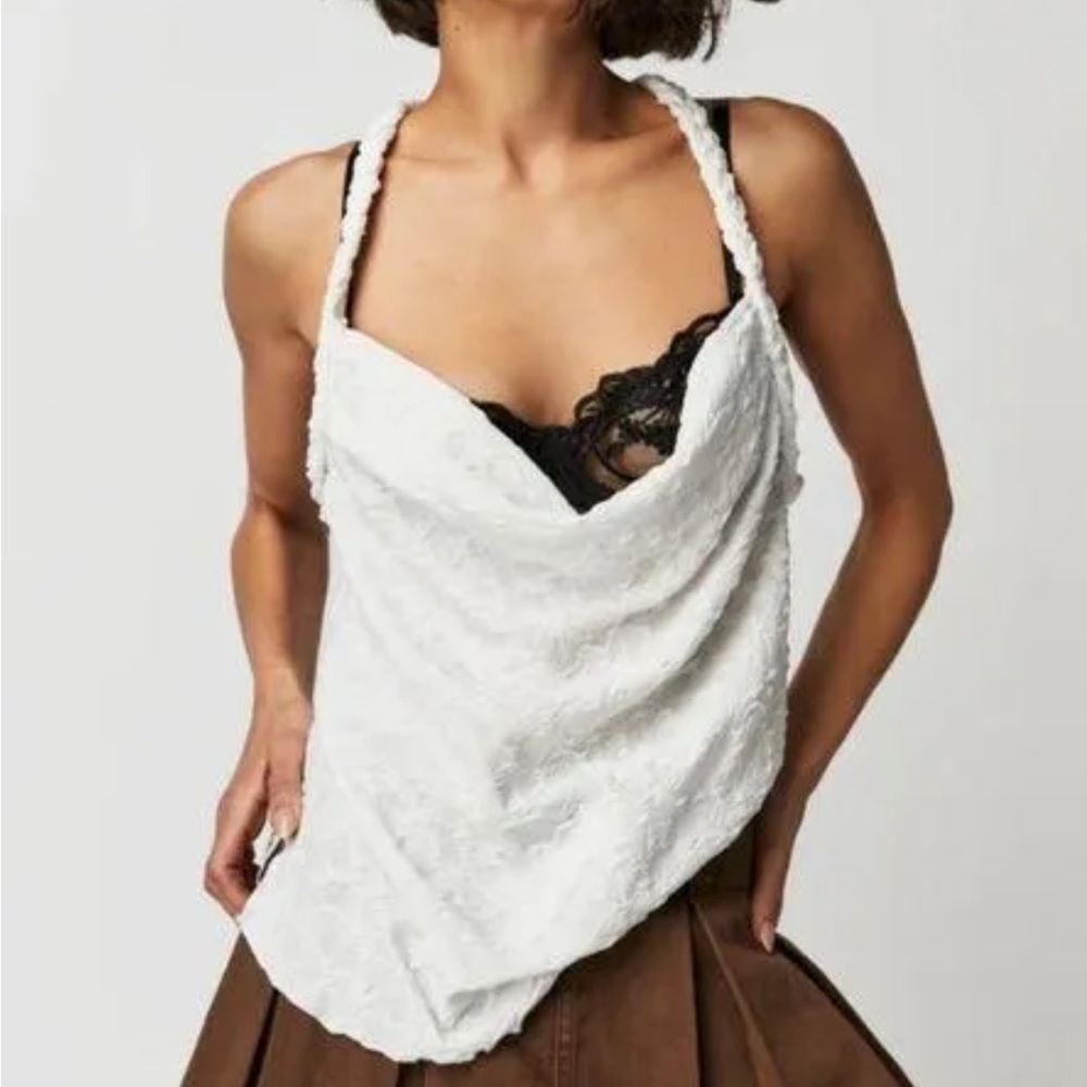 Free People White Mykonos Tank